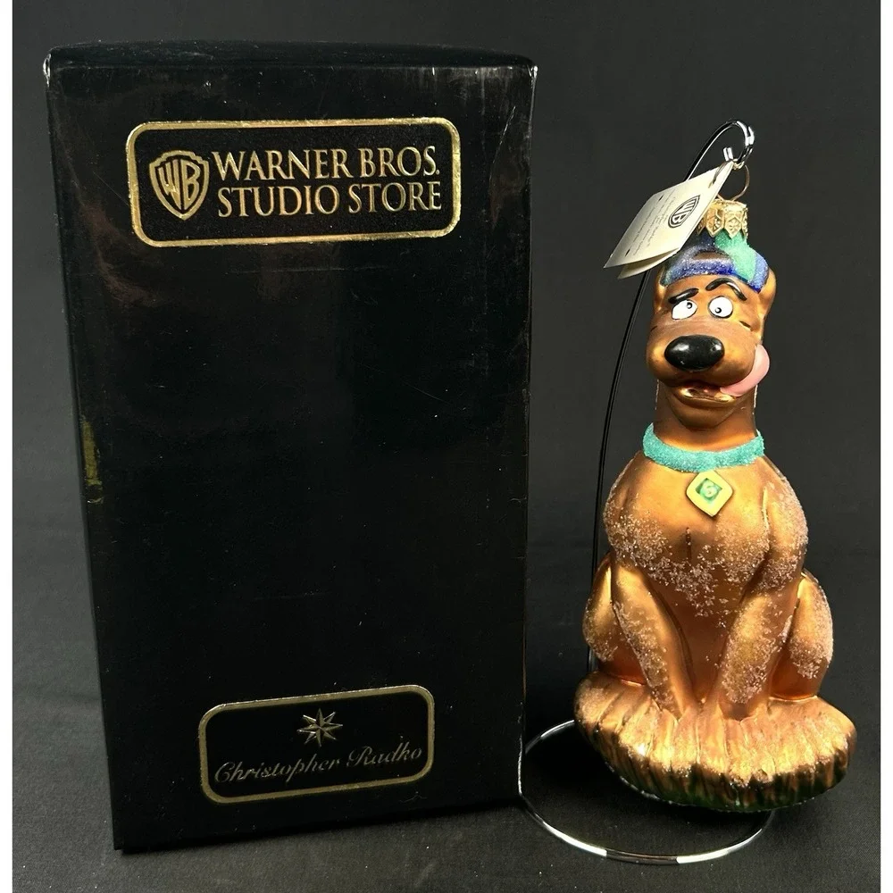 Christopher Radko Scooby Doo 1997 Glass Ornament Warner Bros #1820/5000 Tag box